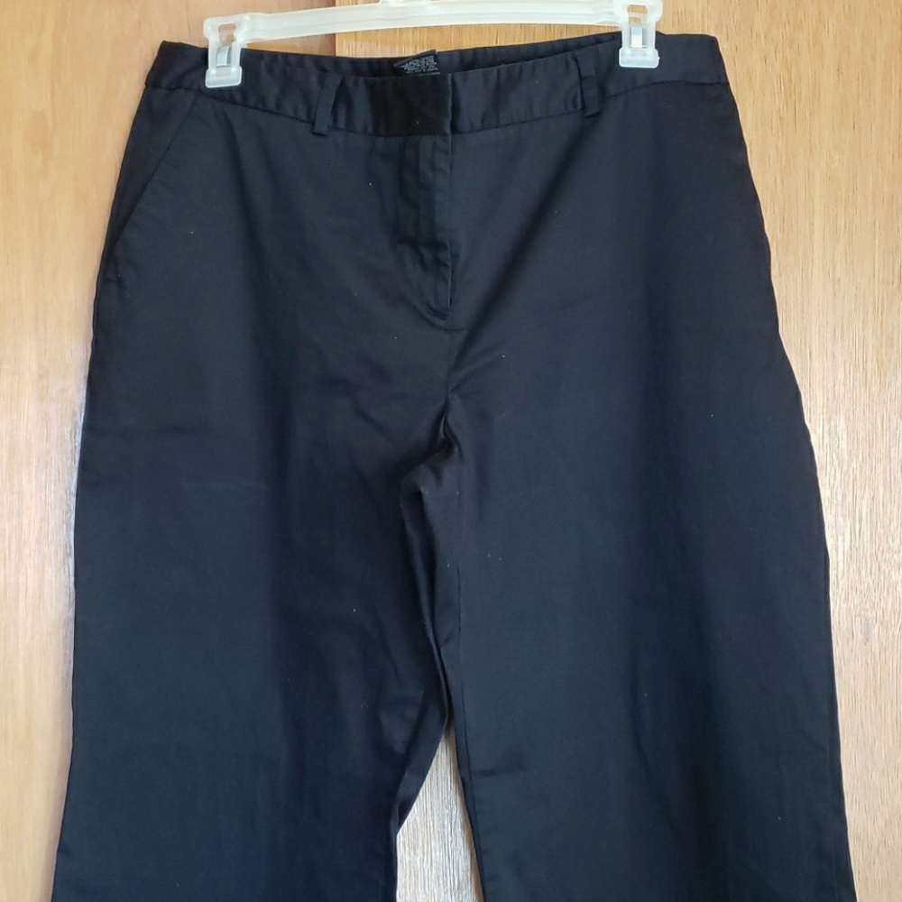 Black slacks.